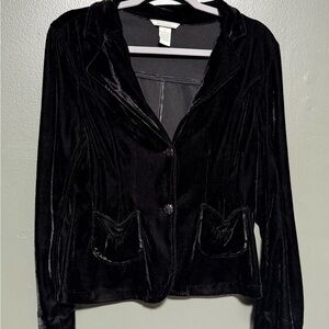 Vintage Maurices Black Velvet Jacket